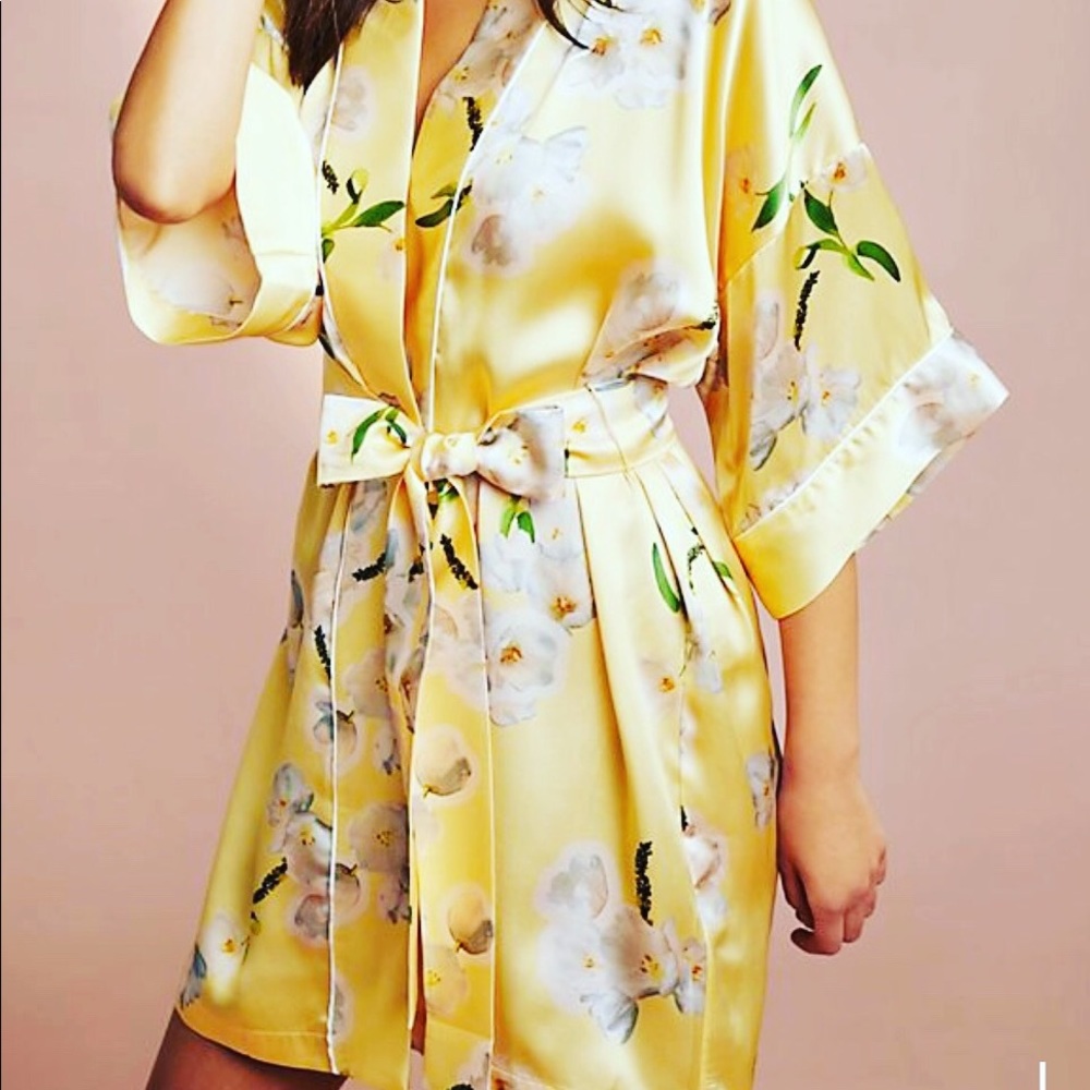 Violet & Wren Signature Silk Kimono Robe